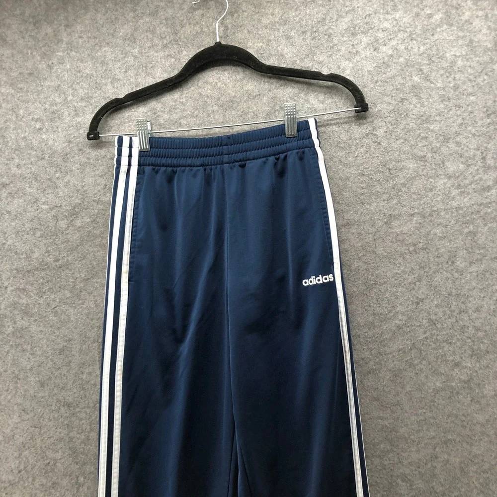 Adidas‎ 3 Stripe Jogger Track Pants Youth Boys 14/16 Blue White Active